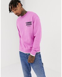 Мужской розовый свитшот с принтом от Tommy Jeans