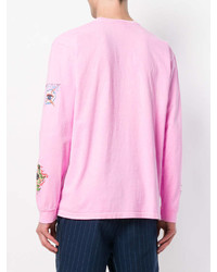 Мужской розовый свитшот от Stussy