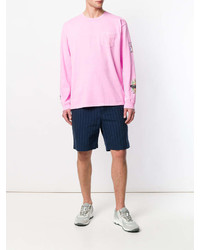 Мужской розовый свитшот от Stussy