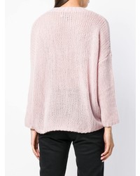 Розовый свободный свитер от Max & Moi