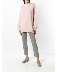Розовый свободный свитер от Fine Edge