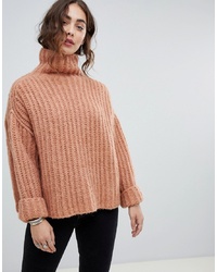 Розовый свободный свитер от Free People