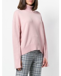 Розовый свободный свитер от MRZ