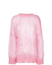 Розовый свободный свитер от N°21