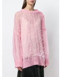 Розовый свободный свитер от N°21