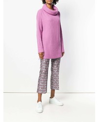 Розовый свободный свитер от Blugirl