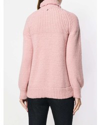 Розовый свободный свитер от Dondup
