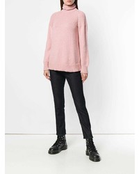 Розовый свободный свитер от Dondup