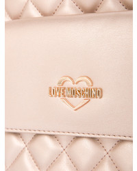 Женский розовый стеганый рюкзак от Love Moschino