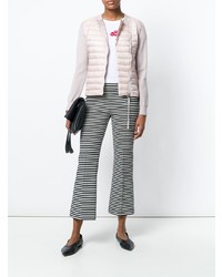 Женский розовый стеганый свитер на молнии от Moncler