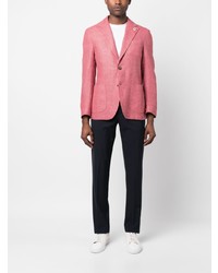 Мужской розовый твидовый пиджак от Lardini