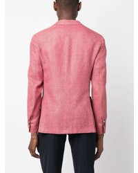 Мужской розовый твидовый пиджак от Lardini