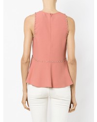 Розовый топ без рукавов с украшением от Nk