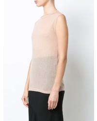 Розовый топ без рукавов от Ann Demeulemeester