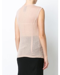 Розовый топ без рукавов от Ann Demeulemeester