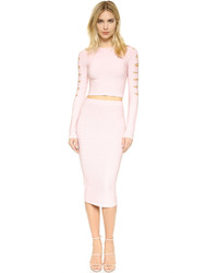 Розовый укороченный топ от Cushnie et Ochs