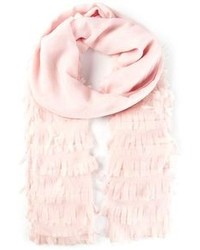 Женский розовый хлопковый шарф от Dondup