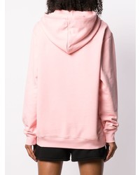 Женский розовый худи с принтом от Moschino