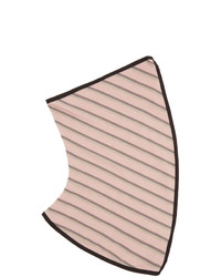 Розовый шарф в горизонтальную полоску