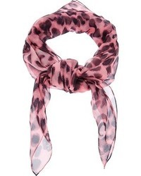 Женский розовый шарф с принтом от Alexander McQueen