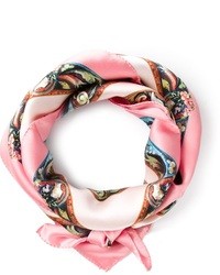 Женский розовый шарф с принтом от Dolce & Gabbana