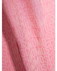 Мужской розовый шарф с принтом от Moschino