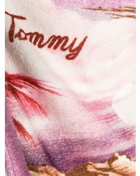 Мужской розовый шарф с принтом от Tommy Jeans
