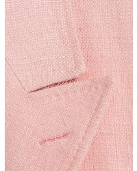 Мужской розовый шелковый двубортный пиджак от Gucci