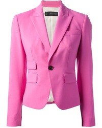 Женский розовый шелковый пиджак от Dsquared2