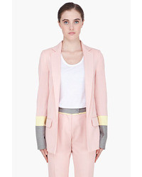 Женский розовый шелковый пиджак от Preen