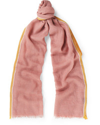 Мужской розовый шелковый шарф от Loro Piana
