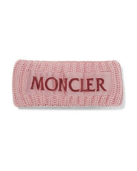 Розовый шерстяной вязаный ободок/повязка от Moncler