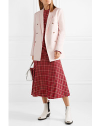 Женский розовый шерстяной двубортный пиджак от Calvin Klein 205W39nyc