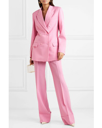 Женский розовый шерстяной двубортный пиджак от Stella McCartney