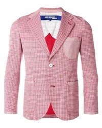 Мужской розовый шерстяной пиджак в клетку от Junya Watanabe Comme des Garçons Pre-Owned