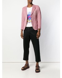 Мужской розовый шерстяной пиджак в клетку от Junya Watanabe Comme des Garçons Pre-Owned