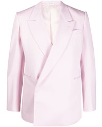 Мужской розовый шерстяной пиджак от Alexander McQueen