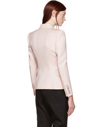 Женский розовый шерстяной пиджак от Balmain