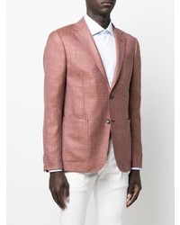 Мужской розовый шерстяной пиджак от Zegna