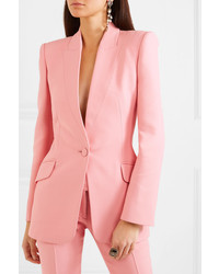 Женский розовый шерстяной пиджак от Alexander McQueen