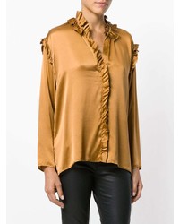 Светло-коричневая блуза на пуговицах от Nude