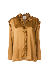 Светло-коричневая блуза на пуговицах от Nude