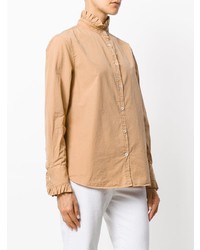 Светло-коричневая блуза на пуговицах от The Gigi