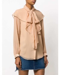 Светло-коричневая блуза на пуговицах от Chloé