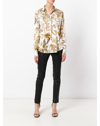 Светло-коричневая блузка от Philipp Plein