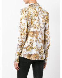 Светло-коричневая блузка от Philipp Plein