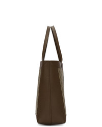 Светло-коричневая большая сумка из плотной ткани от Gucci