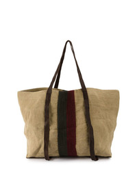 Светло-коричневая большая сумка из плотной ткани от Uma Wang