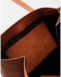 Светло-коричневая большая сумка от Pieces