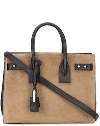 Светло-коричневая большая сумка от Saint Laurent